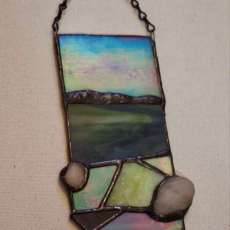 Stained Glass MINI Mountain Scape