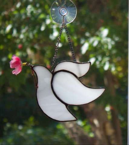 Peace DOVE Stained Glass Suncatcher