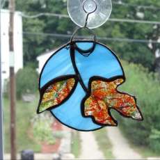 Autumn Leaves Stained Glass Suncatcher