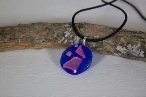 Fused Glass Cabochon Necklace