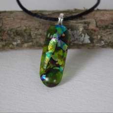 Fused Glass Cabochon Necklace
