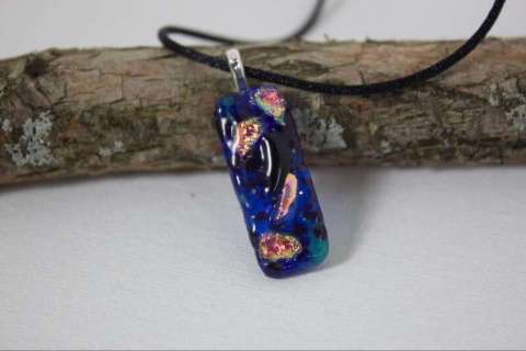 Fused Glass Cabochon Necklace