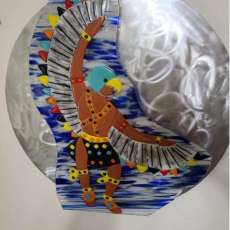 Eagle Dancer With Stainless Steel Background