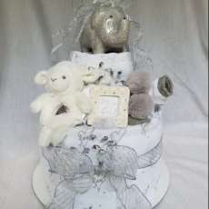 Two Tier Gender Neutral Diaper Cake