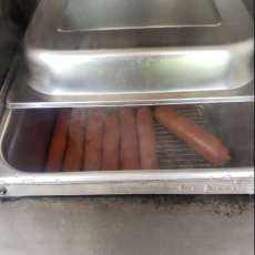 Steaming Beef Hotdogs
