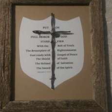 Barnwood Framed Scripture Armour of God