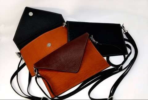 Bison Leather Cross Body Bags