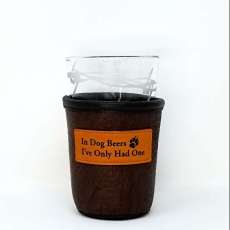 Bison Leather Or Hair on Cowhide Pint Glass Holders