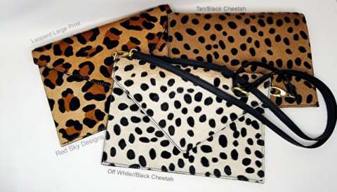 Leopard & Cheetah Animal Print Cowhide Cross Body Bags