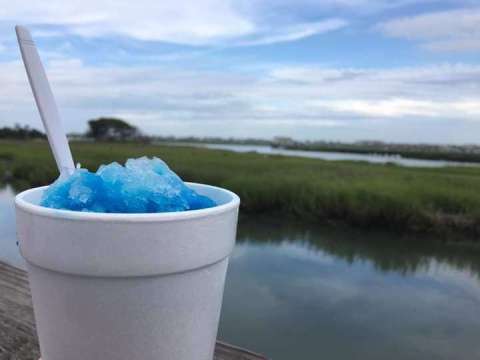 Shaved Ice With a View of the Marshwalk
