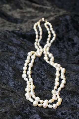 Double Strand of Hand Tied Fresh Water Pearls