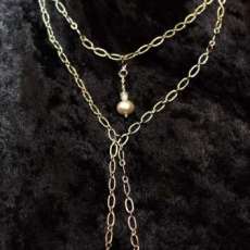 Coin Pearls on Silver Chain