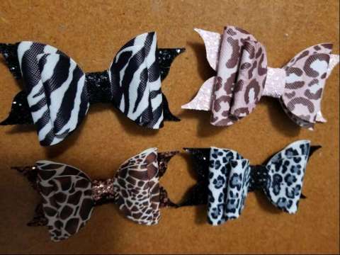 Animal Print Bows