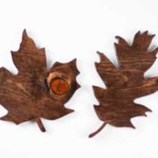 Rustic Oak & Maple Leaf Set