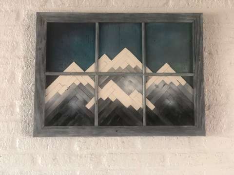 Mountain in Window Wall Art