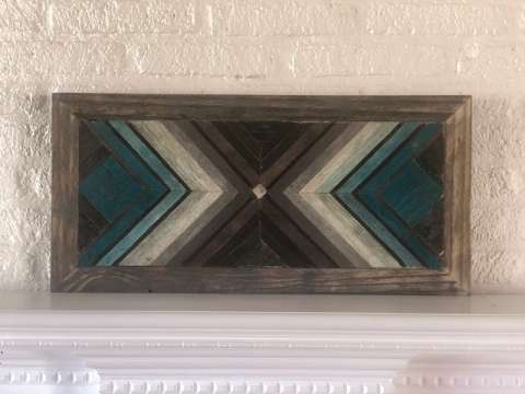Turquoise and Brown Wall Art