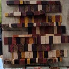 Wood Art, Reclaimed Cutting Board Ends, Domestic & Exotic