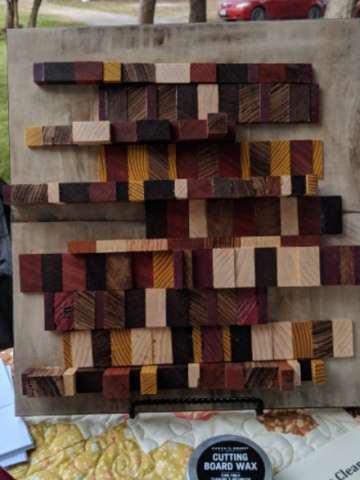 Wood Art, Reclaimed Cutting Board Ends, Domestic & Exotic