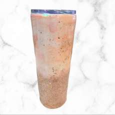 20oz Pink Peach Glitter Tumbler