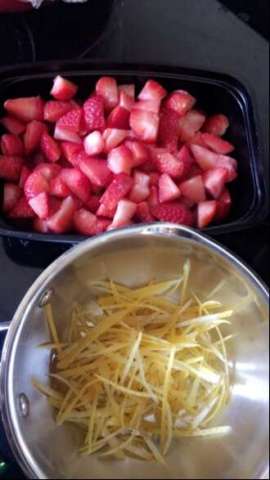 Strawberries and Lemon Peel