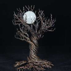 Copper Tree of Life With Quartz Sphere