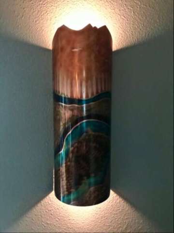 Flame Painted Mountain Sconce