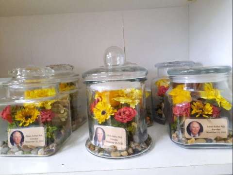 Memorial Jars With Preserved Flowers