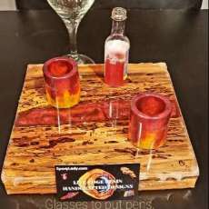 Live Edge Resin River Tables & Handmade Resin Cups
