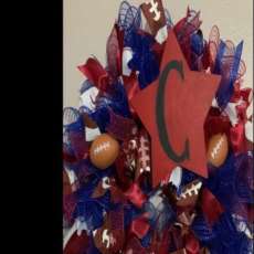 Personalized Football Wreath