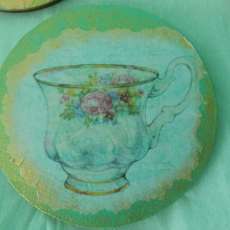 Tea Cup Coasters Set of 4