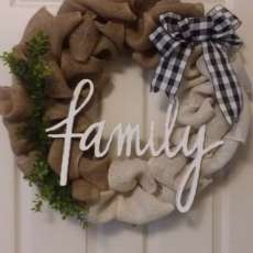 Beautiful 2 Tone Burlap Wreath