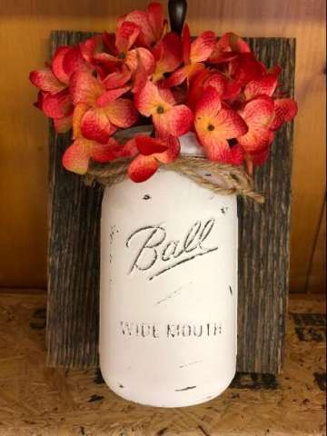 Barnwood/Mason Jar Wall Hanging