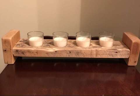 Barnwood Candle Holder
