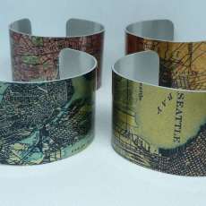 Map Cuff Bracelets by Enliven Natural