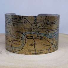 Map Cuff Bracelets by Enliven Natural