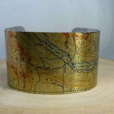 Map Cuff Bracelets by Enliven Natural