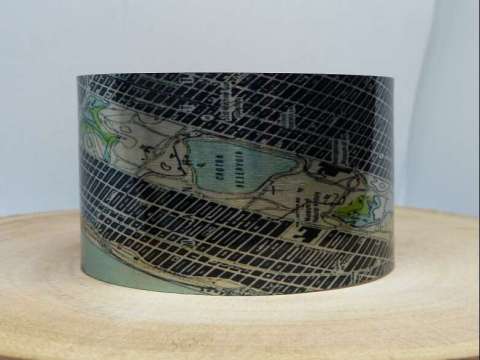 Map Cuff Bracelets by Enliven Natural