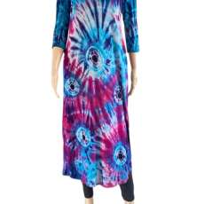 Cold Shoulder Tie Dye Dress