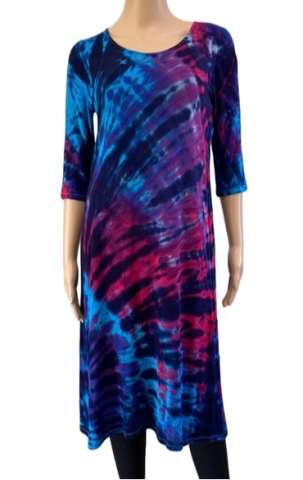 Tie Dye 3/4 Sleeve Dress