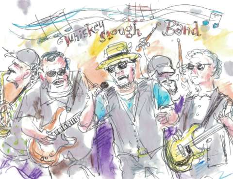 Whiskey Slough Band Cartoon