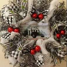 Christmas Tree Truck Wreath