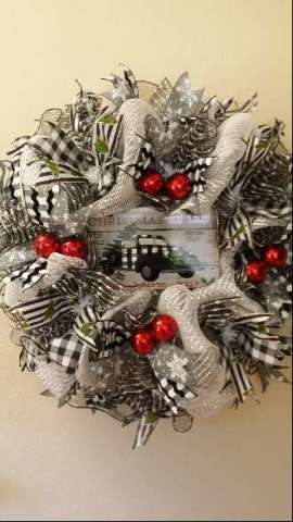 Christmas Tree Truck Wreath
