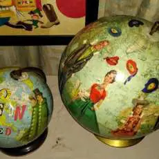 Altered Vintage Found Globes