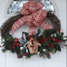 Bird House Wreath