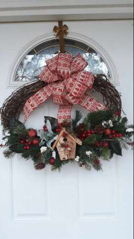 Bird House Wreath