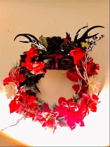 Yule Horned Goddess Wreath