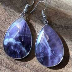Amethyst Teardrop Earrings