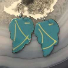 Enameled Earrings on Copper