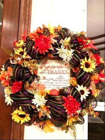 Fall Thanksgiving Wreath