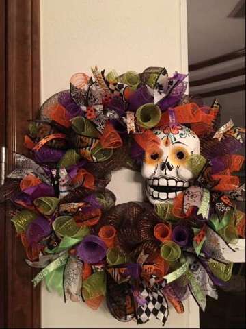 Halloween Day of the Dead Wreath